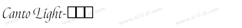 Canto Light字体转换